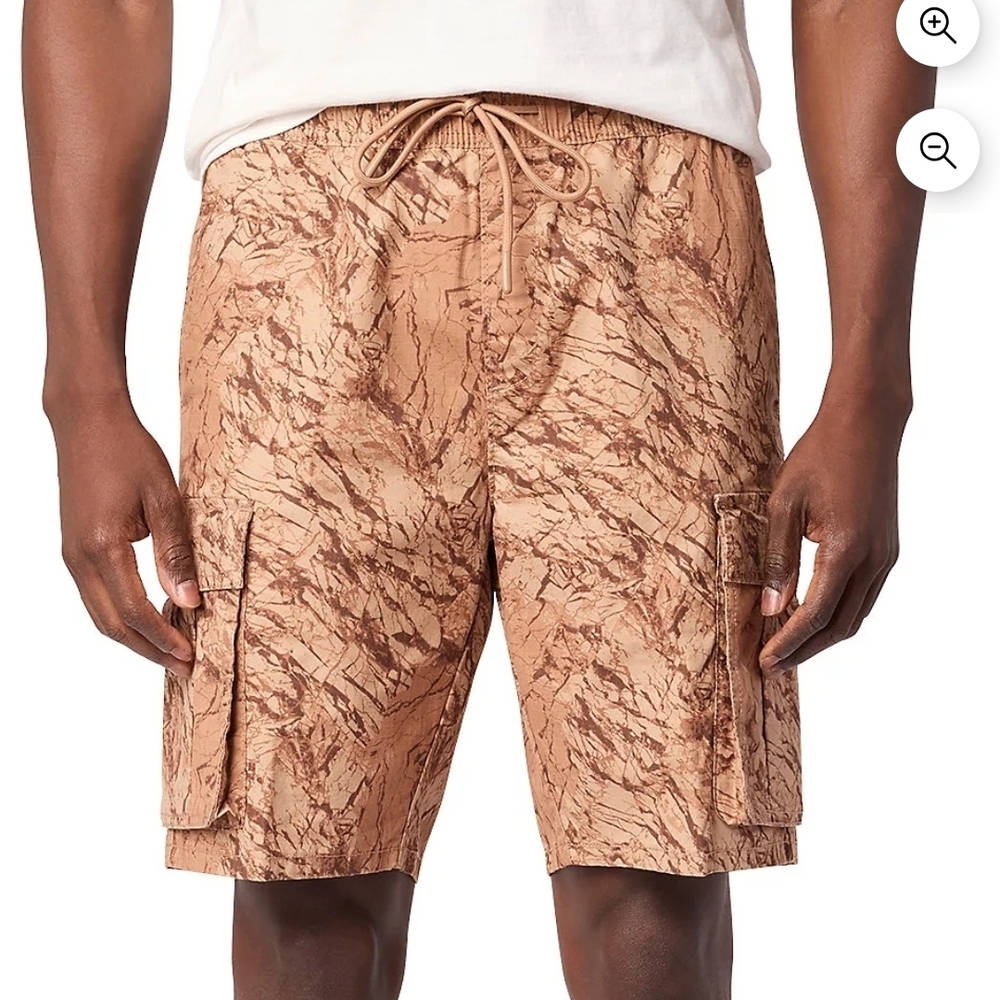 Signature by Levi Strauss Brown Patterned Cargo Shorts